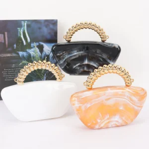 Acrylic Marble Party Clutch