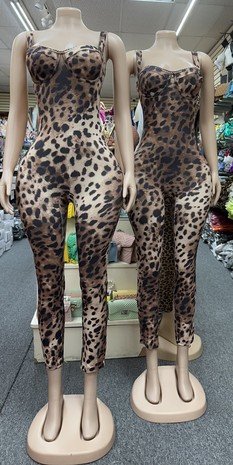 Cheetah Print Jumpsuits  J043