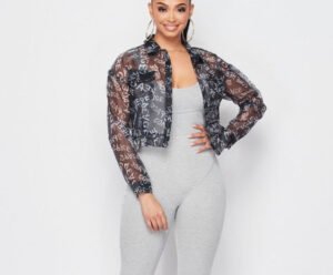 Sheer Statement Top with White Text