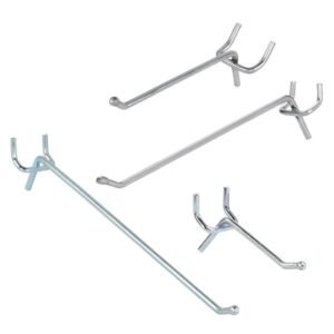 Peg Board Hook Bundle - 2", 4", 6", 8" (20 of Each Size)