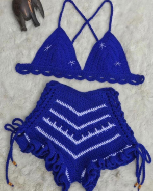 Handmade Sexy Crochet Bikini & Shorts
