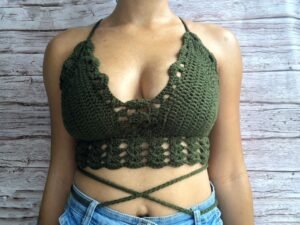 Olive Muse Crochet Bralette