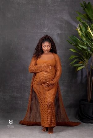 Handcrafted Crochet Maternity Gown Set 