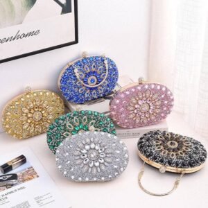 Sunflower Colored diamonds clutch party evening bag