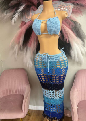 3 Piece Crochet Resort Set