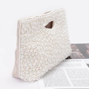 Faux Pearl Handmade Clutch