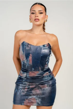 Strapless Corset Mini Dress
